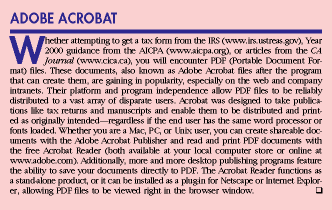  Adobe acrobat  Whether attempting to get a tax 